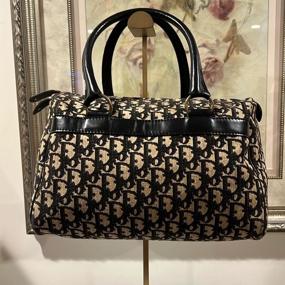 Christian Dior Trotter Canvas Boston Bag with COA -  EUC - Picture 1 of 13